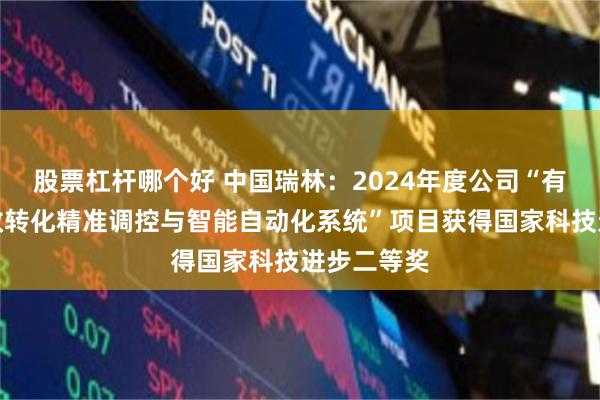 股票杠杆哪个好 中国瑞林：2024年度公司“有色冶金高效转化精准调控与智能自动化系统”项目获得国家科技进步二等奖