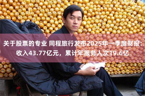关于股票的专业 同程旅行发布2025年一季度财报：收入43.77亿元，累计年服务人次19.6亿