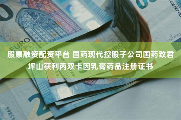股票融资配资平台 国药现代控股子公司国药致君坪山获利丙双卡因乳膏药品注册证书