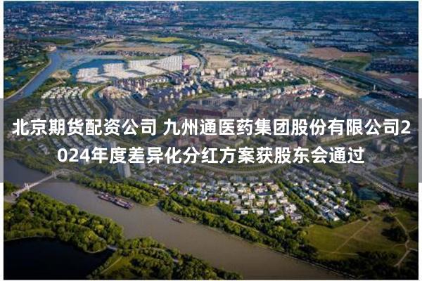 北京期货配资公司 九州通医药集团股份有限公司2024年度差异化分红方案获股东会通过