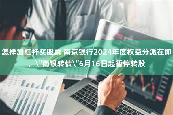 怎样加杠杆买股票 南京银行2024年度权益分派在即，＂南银转债＂6月16日起暂停转股