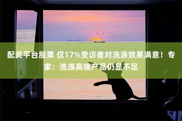 配资平台股票 仅17%受访者对洗涤效果满意！专家：洗涤高端产品仍显不足