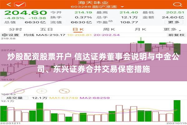 炒股配资股票开户 信达证券董事会说明与中金公司、东兴证券合并交易保密措施