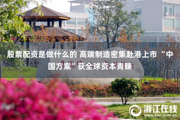 股票配资是做什么的 高端制造密集赴港上市 “中国方案”获全球资本青睐