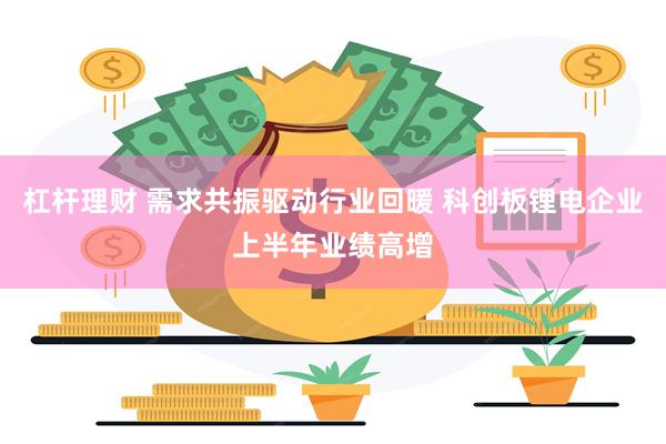 杠杆理财 需求共振驱动行业回暖 科创板锂电企业上半年业绩高增