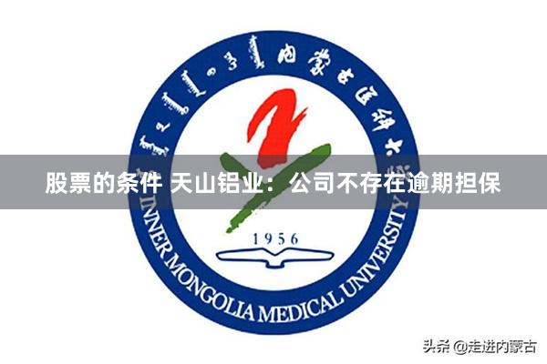 股票的条件 天山铝业：公司不存在逾期担保