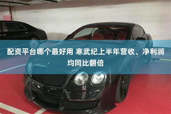 配资平台哪个最好用 寒武纪上半年营收、净利润均同比翻倍